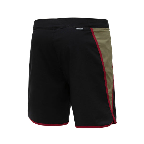 Burgee Boardshort - Black Burnt Olive